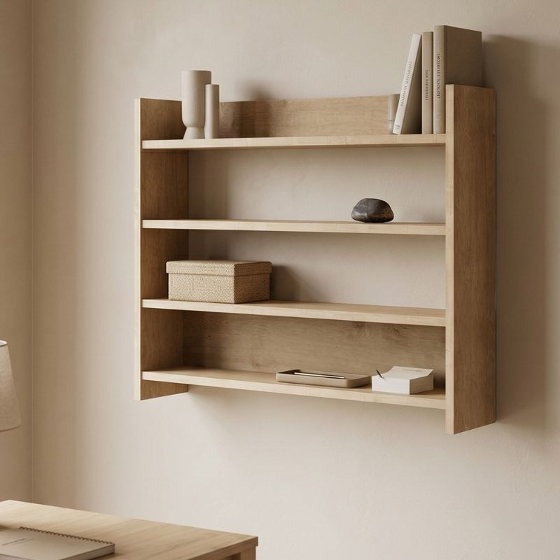 Ραφιέρα τοίχου Lane Megapap χρώμα sapphire oak 85x15x66εκ. Ραφιέρα τοίχου Lane Megapap χρώμα sapphire oak 85x15x66εκ.