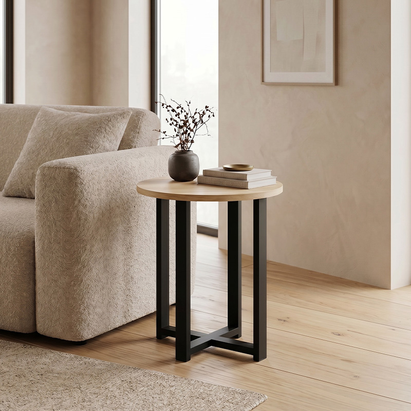 Τραπεζάκι σαλονιού σετ 2 τμχ Mesa Megapap χρώμα sapphire oak Ø90x35,5εκ. Τραπεζάκι σαλονιού σετ 2 τμχ Mesa Megapap χρώμα sapphire oak Ø90x35,5εκ.