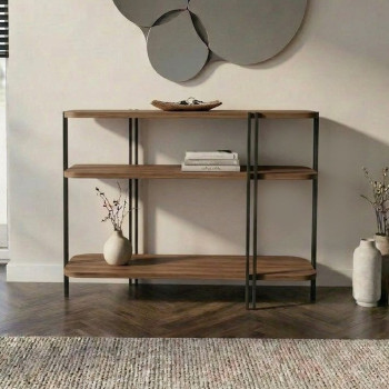 Κονσόλα Notus Megapap χρώμα καρυδί Ud 92x34,5x75εκ. Κονσόλα Notus Megapap χρώμα καρυδί Ud 92x34,5x75εκ.