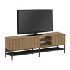 Έπιπλο τηλεόρασης Amira Megapap χρώμα καρυδί Ud - black wood 180x35x55εκ. Έπιπλο τηλεόρασης Amira Megapap χρώμα καρυδί Ud - black wood 180x35x55εκ.