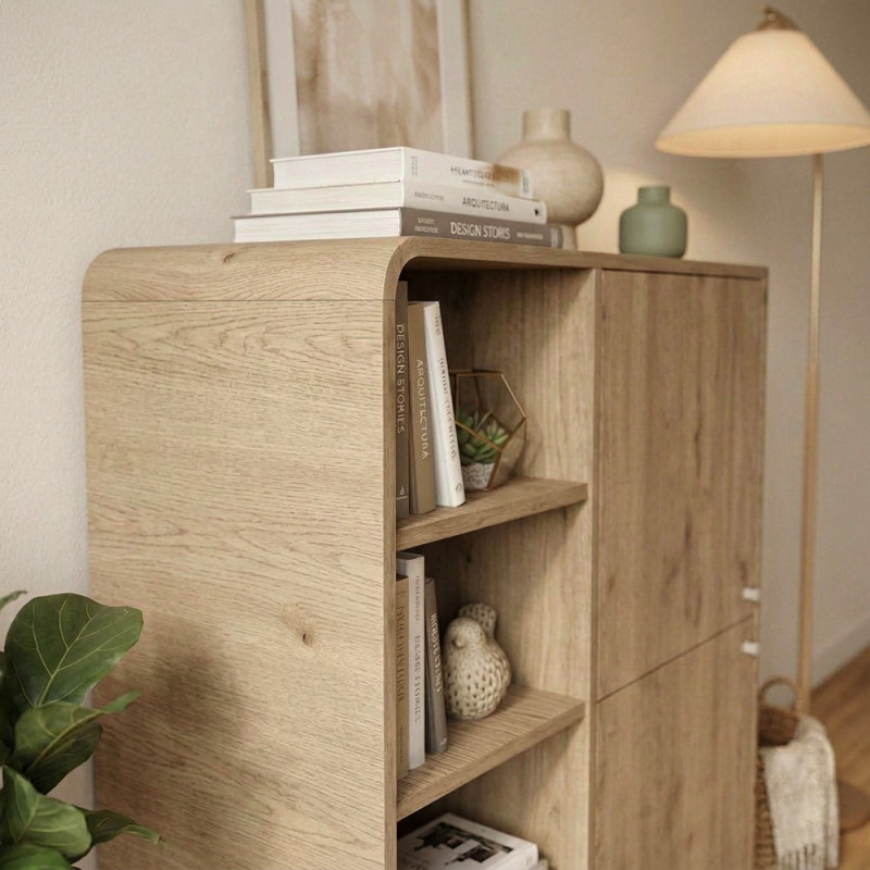 Μπουφές Colia Megapap χρώμα sepet oak 85x44x120,4εκ. Μπουφές Colia Megapap χρώμα sepet oak 85x44x120,4εκ.