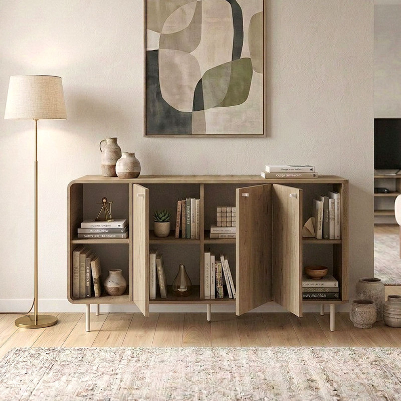 Μπουφές Colia Megapap χρώμα sepet oak 150x44x80εκ. Μπουφές Colia Megapap χρώμα sepet oak 150x44x80εκ.