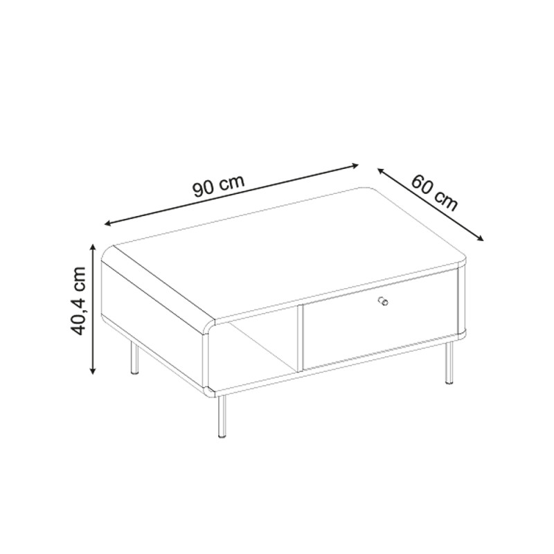 Τραπεζάκι σαλονιού Colia Megapap χρώμα sepet oak 90x60x40,4εκ. Τραπεζάκι σαλονιού Colia Megapap χρώμα sepet oak 90x60x40,4εκ.