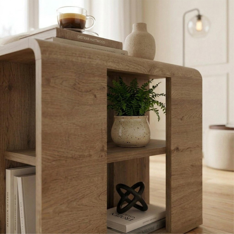 Τραπεζάκι βοηθητικό Colia Megapap χρώμα sepet oak 58x25x50εκ.
