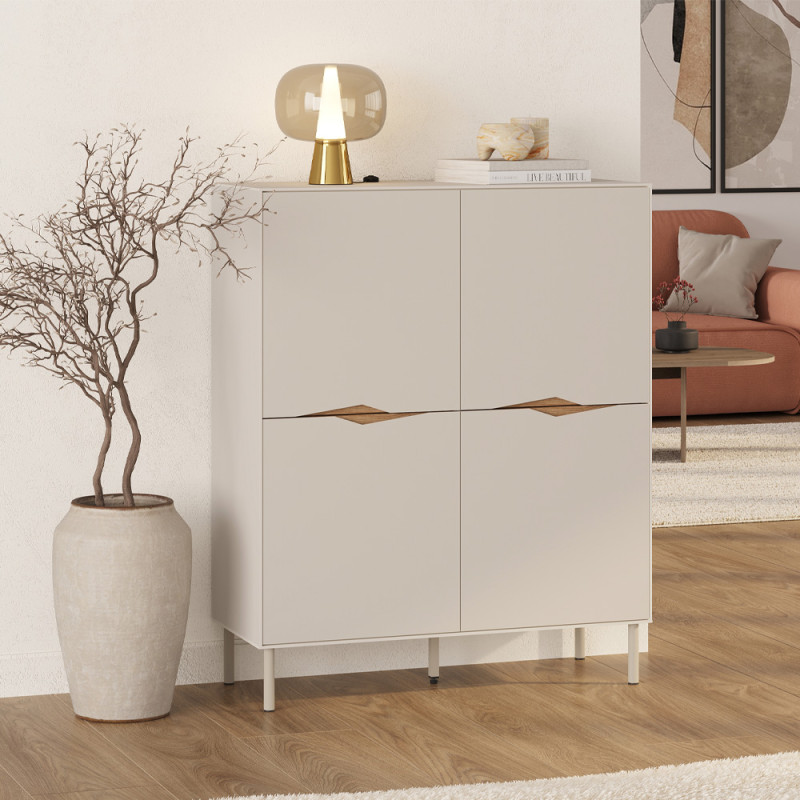 Μπουφές Marquise Megapap χρώμα sandstone 98x40x120εκ. Μπουφές Marquise Megapap χρώμα sandstone 98x40x120εκ.