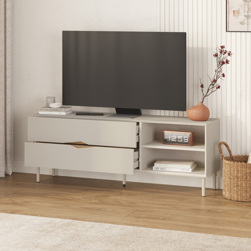 Έπιπλο τηλεόρασης Marquise Megapap χρώμα sandstone 150x35x56εκ. Έπιπλο τηλεόρασης Marquise Megapap χρώμα sandstone 150x35x56εκ.