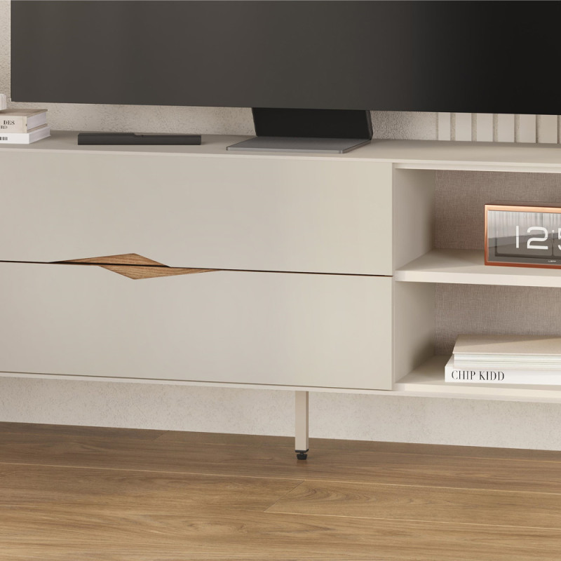 Έπιπλο τηλεόρασης Marquise Megapap χρώμα sandstone 150x35x56εκ. Έπιπλο τηλεόρασης Marquise Megapap χρώμα sandstone 150x35x56εκ.