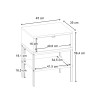 Κομοδίνο Melis Megapap χρώμα καρυδί Ud 45x35x56,4εκ.