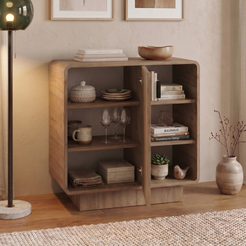 Μπουφές Rovel Megapap χρώμα sepet oak 80,3x39x80,4εκ.