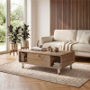 Τραπεζάκι σαλονιού Doro Megapap χρώμα sepet oak 100x60x34,6εκ.