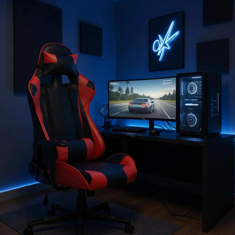 Καρέκλα γραφείου Gaming Alonso Megapap από τεχνόδερμα χρώμα κόκκινο - μαύρο 67x70x125/135 εκ. Καρέκλα γραφείου Gaming Alonso Megapap από τεχνόδερμα χρώμα κόκκινο - μαύρο 67x70x125/135 εκ.