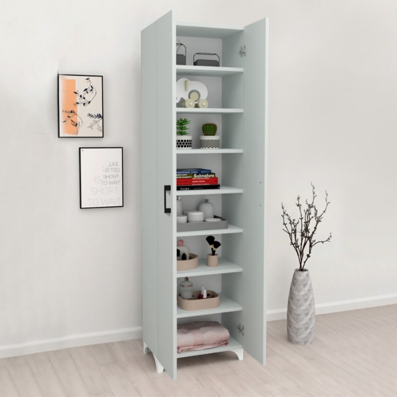 Ντουλάπα - Παπουτσοθήκη Lilly Megapap χρώμα λευκό 49x32x178εκ. Ντουλάπα - Παπουτσοθήκη Lilly Megapap χρώμα λευκό 49x32x178εκ.