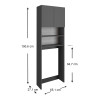 Έπιπλο πλυντηρίου Ramsey Megapap χρώμα ανθρακί 65x27x190,6εκ. Έπιπλο πλυντηρίου Ramsey Megapap χρώμα ανθρακί 65x27x190,6εκ.