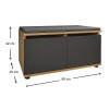 Παπουτσοθήκη Twain Megapap 8 ζευγών χρώμα sapphire oak - ανθρακί 80x35x42εκ. Παπουτσοθήκη Twain Megapap 8 ζευγών χρώμα sapphire oak - ανθρακί 80x35x42εκ.