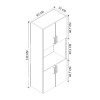 Ντουλάπα κουζίνας Armado Megapap χρώμα λευκό 60x32x140εκ. Ντουλάπα κουζίνας Armado Megapap χρώμα λευκό 60x32x140εκ.