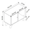 Κομοδίνο Rico Megapap χρώμα λευκό 65,2x30x49εκ. Κομοδίνο Rico Megapap χρώμα λευκό 65,2x30x49εκ.