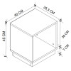 Κομοδίνο Gino Megapap χρώμα λευκό 40x35,3x45εκ. Κομοδίνο Gino Megapap χρώμα λευκό 40x35,3x45εκ.