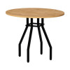 Τραπέζι Roma Megapap χρώμα pine oak Ø80x75εκ. Τραπέζι Roma Megapap χρώμα pine oak Ø80x75εκ.