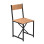 Καρέκλα τραπεζαρίας Maysa Megapap χρώμα μαύρο - pine oak 40,2x42,5x84,7εκ.