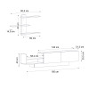 Σύνθεση τηλεόρασης Egemen Megapap χρώμα λευκό 180x32x40εκ.