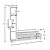 Σύνθεση τηλεόρασης Tulip Megapap χρώμα λευκό 160x29,5x160εκ.