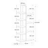 Βιβλιοθήκη Tree Megapap χρώμα λευκό 45x21,4x121,8εκ. Βιβλιοθήκη Tree Megapap χρώμα λευκό 45x21,4x121,8εκ.