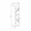 Βιβλιοθήκη Norma Megapap χρώμα καρυδί 45x35x184εκ.