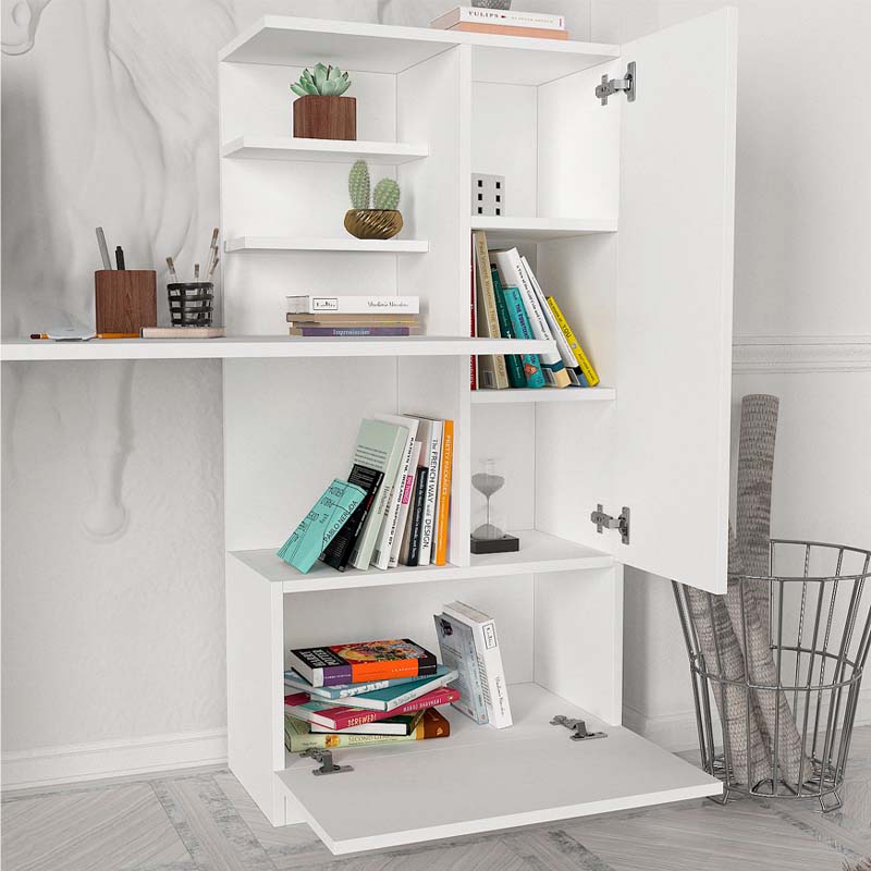Γραφείο εργασίας Merino Megapap χρώμα λευκό 149,5x61,8x120εκ. Γραφείο εργασίας Merino Megapap χρώμα λευκό 149,5x61,8x120εκ.