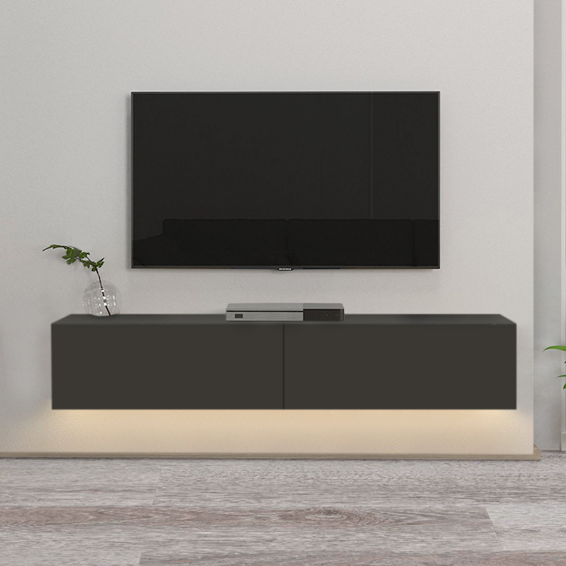 Έπιπλο τηλεόρασης επιτοίχιο Aristo Megapap με LED χρώμα ανθρακί 135x31,6x25εκ. Έπιπλο τηλεόρασης επιτοίχιο Aristo Megapap με LED χρώμα ανθρακί 135x31,6x25εκ.