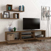 Έπιπλο τηλεόρασης Seddra Megapap χρώμα καρυδί 180x31,5x45εκ. Έπιπλο τηλεόρασης Seddra Megapap χρώμα καρυδί 180x31,5x45εκ.