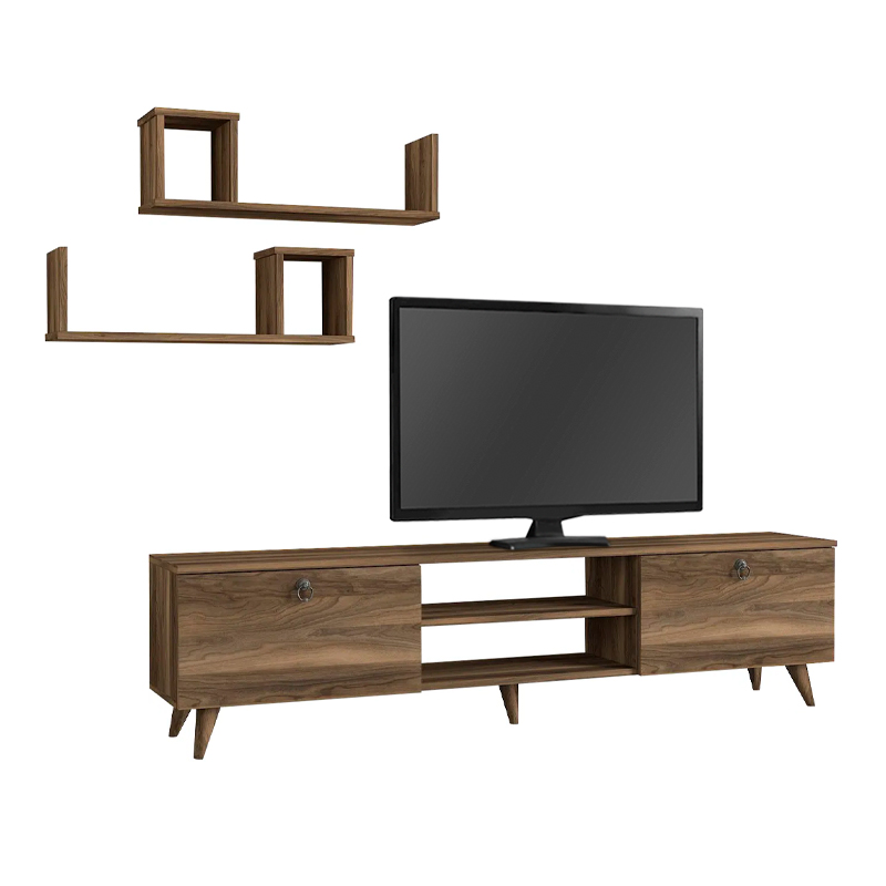 Έπιπλο τηλεόρασης Seddra Megapap χρώμα καρυδί 180x31,5x45εκ. Έπιπλο τηλεόρασης Seddra Megapap χρώμα καρυδί 180x31,5x45εκ.