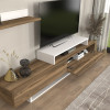 Έπιπλο τηλεόρασης Nirvana Megapap χρώμα καρυδί - λευκό 180x31,3x41,7εκ. Έπιπλο τηλεόρασης Nirvana Megapap χρώμα καρυδί - λευκό 180x31,3x41,7εκ.