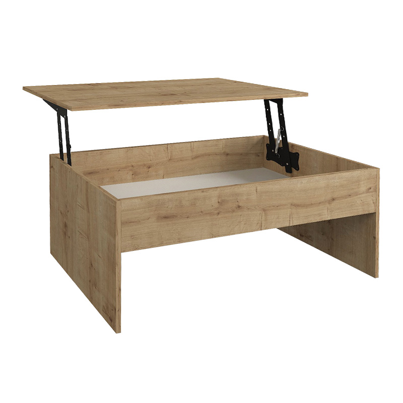 Τραπεζάκι σαλονιού Devon Megapap με σερβιτόρο χρώμα sapphire oak 110x60x44,8εκ.