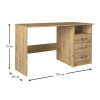 Γραφείο εργασίας Eldoris Megapap χρώμα sapphire oak 120x60x75εκ. Γραφείο εργασίας Eldoris Megapap χρώμα sapphire oak 120x60x75εκ.