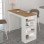 Τραπέζι μπαρ Monaco Megapap χρώμα λευκό - sapphire oak 120x51,6x101,8εκ.
