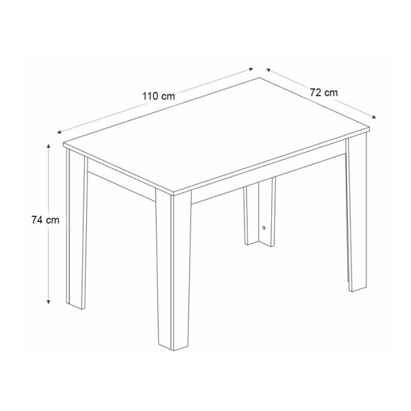 Τραπέζι Darlen Megapap χρώμα γκρι σκυροδέματος 110x72x74εκ. Τραπέζι Darlen Megapap χρώμα γκρι σκυροδέματος 110x72x74εκ.