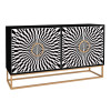 Μπουφές Gradel Megapap χρώμα μαύρο - ασπρόμαυρο 150x35x83,6εκ. Μπουφές Gradel Megapap χρώμα μαύρο - ασπρόμαυρο 150x35x83,6εκ.