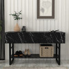 Κονσόλα Aron Megapap χρώμα μαύρο εφέ μαρμάρου 138,8x41x75,7εκ. Κονσόλα Aron Megapap χρώμα μαύρο εφέ μαρμάρου 138,8x41x75,7εκ.