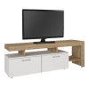 Έπιπλο τηλεόρασης Acnes Megapap χρώμα λευκό - sapphire oak 160x40x53εκ. Έπιπλο τηλεόρασης Acnes Megapap χρώμα λευκό - sapphire oak 160x40x53εκ.