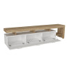 Έπιπλο τηλεόρασης Acnes Megapap χρώμα λευκό - sapphire oak 220x40x52εκ. Έπιπλο τηλεόρασης Acnes Megapap χρώμα λευκό - sapphire oak 220x40x52εκ.