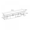 Έπιπλο τηλεόρασης Acnes Megapap χρώμα λευκό - sapphire oak 220x40x52εκ. Έπιπλο τηλεόρασης Acnes Megapap χρώμα λευκό - sapphire oak 220x40x52εκ.