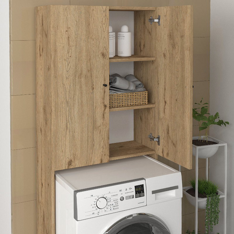 Έπιπλο πλυντηρίου Romme Megapap χρώμα sepet oak 65x27,1x180εκ. Έπιπλο πλυντηρίου Romme Megapap χρώμα sepet oak 65x27,1x180εκ.