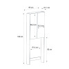 Έπιπλο πλυντηρίου Romme Megapap χρώμα sepet oak 65x27,1x180εκ. Έπιπλο πλυντηρίου Romme Megapap χρώμα sepet oak 65x27,1x180εκ.