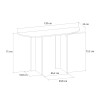 Κονσόλα Cortado Megapap χρώμα καρυδί 120x35x75εκ. Κονσόλα Cortado Megapap χρώμα καρυδί 120x35x75εκ.