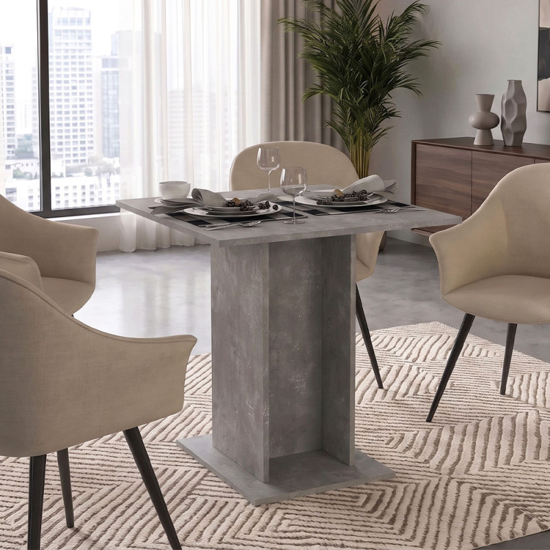 Τραπέζι Allos Megapap χρώμα γκρι σκυροδέματος 75x75x77εκ. Τραπέζι Allos Megapap χρώμα γκρι σκυροδέματος 75x75x77εκ.