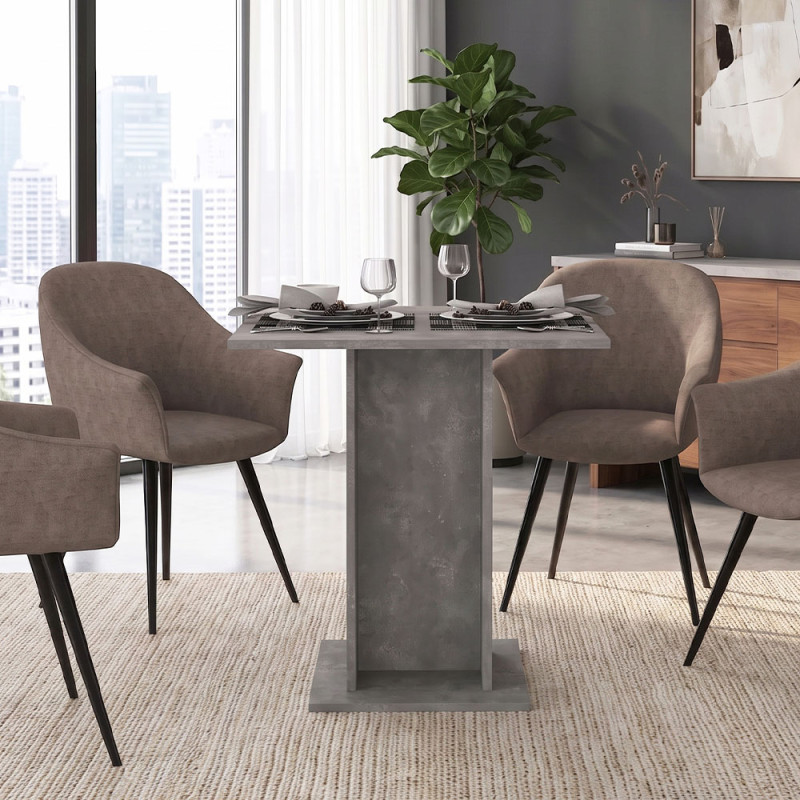 Τραπέζι Allos Megapap χρώμα γκρι σκυροδέματος 75x75x77εκ. Τραπέζι Allos Megapap χρώμα γκρι σκυροδέματος 75x75x77εκ.