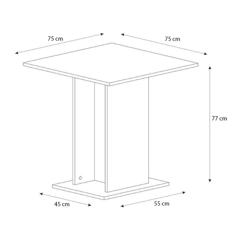 Τραπέζι Allos Megapap χρώμα γκρι σκυροδέματος 75x75x77εκ. Τραπέζι Allos Megapap χρώμα γκρι σκυροδέματος 75x75x77εκ.