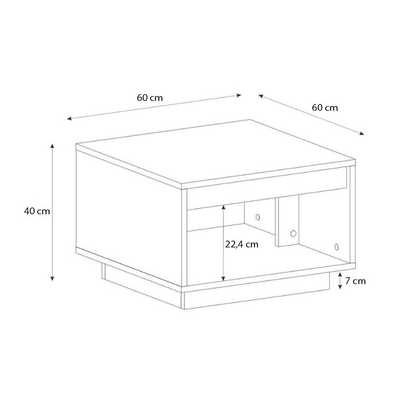Τραπεζάκι σαλονιού Onda Megapap χρώμα sapphire oak 60x60x40εκ. Τραπεζάκι σαλονιού Onda Megapap χρώμα sapphire oak 60x60x40εκ.