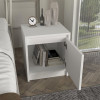 Κομοδίνο Conve Megapap χρώμα λευκό 40x35x45εκ. Κομοδίνο Conve Megapap χρώμα λευκό 40x35x45εκ.