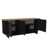 Μπουφές Bohema Megapap χρώμα μαύρο - sepet oak 180x47x76,6εκ. Μπουφές Bohema Megapap χρώμα μαύρο - sepet oak 180x47x76,6εκ.